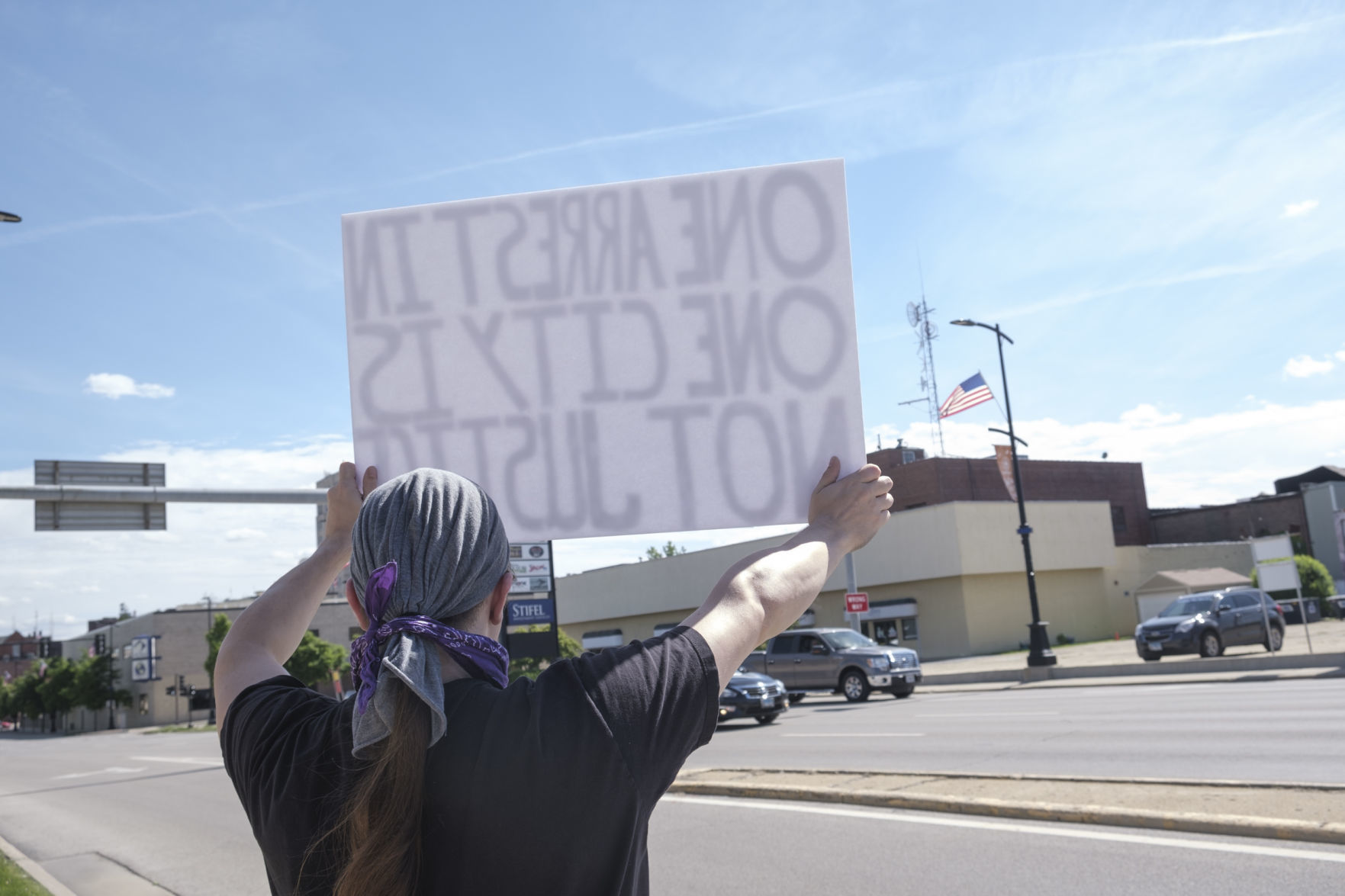 Downtown Decatur protest